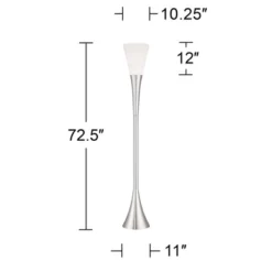 Possini Euro Design Piazza Modern Torchiere Floor Lamp 72 1/2" Tall Brushed Nickel Metal Frosted White Glass Shade For Living Room Bedroom Office Home 11 Possini Euro Design Piazza Modern Torchiere Floor Lamp 72 1/2" Tall Brushed Nickel Metal Frosted White Glass Shade For Living Room Bedroom Office Home -Possini Euro Design Sales Store GUEST b0bb1c55 87f2 48b0 8824 8d3003b83b64