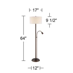 Possini Euro Design Traverse Modern Floor Lamp With LED Gooseneck Reading Light 64" Tall Oil Rubbed Bronze Oatmeal Drum Shade For Living Room Bedroom 14 Possini Euro Design Traverse Modern Floor Lamp With LED Gooseneck Reading Light 64" Tall Oil Rubbed Bronze Oatmeal Drum Shade For Living Room Bedroom -Possini Euro Design Sales Store GUEST b15d961d b890 4b70 9d9f 7c5054233a5f