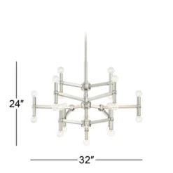 Possini Euro Design Marya Brushed Nickel Chandelier 32" Wide Modern 24-Light Fixture For Dining Room House Foyer Kitchen Island Entryway Bedroom Home 15 Possini Euro Design Marya Brushed Nickel Chandelier 32" Wide Modern 24-Light Fixture For Dining Room House Foyer Kitchen Island Entryway Bedroom Home -Possini Euro Design Sales Store GUEST b2adf0f2 31db 48d6 a357 054405825ecb