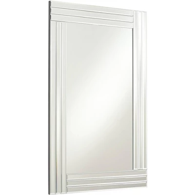 Possini Euro Design Sofija Rectangular Vanity Wall Mirror Modern Mirrored Glass Layered Frame 23 1/2" Wide For Bathroom Bedroom Living Room Entryway 3 Possini Euro Design Sofija Rectangular Vanity Wall Mirror Modern Mirrored Glass Layered Frame 23 1/2" Wide For Bathroom Bedroom Living Room Entryway - Image 3