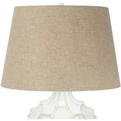 Possini Euro Design Cosgrove Modern Mid Century Table Lamp 26 1/2" High White Glazed Ceramic Light Brown Linen Drum Shade For Bedroom Living Room Home 10 Possini Euro Design Cosgrove Modern Mid Century Table Lamp 26 1/2" High White Glazed Ceramic Light Brown Linen Drum Shade For Bedroom Living Room Home -Possini Euro Design Sales Store GUEST ba76c594 612f 4ebb 9159 ec0c2bf5c449