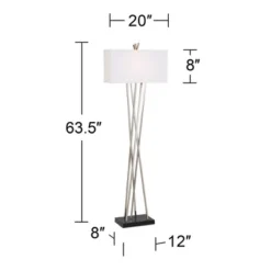 Possini Euro Design Modern Floor Lamp 63.5" Tall Brushed Steel Asymmetry White Linen Rectangular Shade For Living Room Reading Bedroom Office 13 Possini Euro Design Modern Floor Lamp 63.5" Tall Brushed Steel Asymmetry White Linen Rectangular Shade For Living Room Reading Bedroom Office -Possini Euro Design Sales Store GUEST baa5226f a421 4583 9b97 92c4758cc191