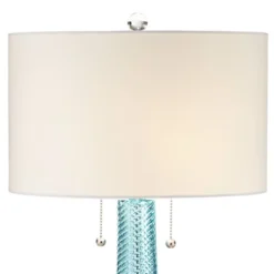Possini Euro Design Modern Table Lamps 28.5" Tall Set Of 2 Light Sky Blue Fluted Glass White Drum Shade For Living Room Bedroom Office Family 10 Possini Euro Design Modern Table Lamps 28.5" Tall Set Of 2 Light Sky Blue Fluted Glass White Drum Shade For Living Room Bedroom Office Family -Possini Euro Design Sales Store GUEST baeaf23b c670 4011 8cc8 3b7264d65662