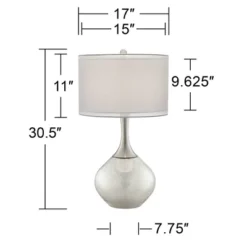 Possini Euro Design Swift Modern Table Lamp 30 1/2" Tall Mercury Glass Double Shade For Bedroom Living Room House Bedside Nightstand Office Entryway 12 Possini Euro Design Swift Modern Table Lamp 30 1/2" Tall Mercury Glass Double Shade For Bedroom Living Room House Bedside Nightstand Office Entryway -Possini Euro Design Sales Store GUEST bb63de08 a18c 45f8 b18c 5485f2285296