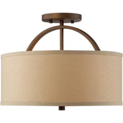 Possini Euro Design Halsted Modern Ceiling Light Semi Flush Mount Fixture 15" Wide Brushed Bronze 2-Light Oatmeal Linen Drum For Bedroom Living Room 9 Possini Euro Design Halsted Modern Ceiling Light Semi Flush Mount Fixture 15" Wide Brushed Bronze 2-Light Oatmeal Linen Drum For Bedroom Living Room -Possini Euro Design Sales Store GUEST bd8bffae 3ad9 41dc bc1b 11de48eff671
