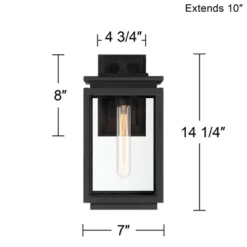 Possini Euro Design Atkins Modern Outdoor Wall Light Fixture Matte Black 14 1/4" Clear Glass For Post Exterior Barn Deck House Porch Yard Posts Patio 13 Possini Euro Design Atkins Modern Outdoor Wall Light Fixture Matte Black 14 1/4" Clear Glass For Post Exterior Barn Deck House Porch Yard Posts Patio -Possini Euro Design Sales Store GUEST c4f94a04 427c 45f8 8ab8 4730e3953599