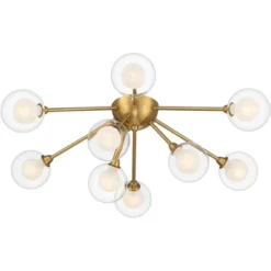 Possini Euro Design Spheres Modern Ceiling Light Flush Mount Fixture 28" Wide Warm Brass 9-Light LED Clear Globe Glass For Bedroom Kitchen Living Room 13 Possini Euro Design Spheres Modern Ceiling Light Flush Mount Fixture 28" Wide Warm Brass 9-Light LED Clear Globe Glass For Bedroom Kitchen Living Room -Possini Euro Design Sales Store GUEST cae580ed 060f 495f 912e 426cbcf4fe19