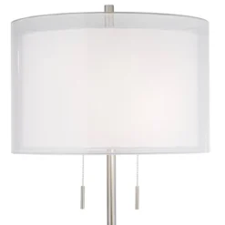 Possini Euro Design Roxie Modern Floor Lamp Standing 65 1/2" Tall Brushed Nickel Sheer Linen Double Drum Shade For Living Room Bedroom Office House 10 Possini Euro Design Roxie Modern Floor Lamp Standing 65 1/2" Tall Brushed Nickel Sheer Linen Double Drum Shade For Living Room Bedroom Office House -Possini Euro Design Sales Store GUEST cc9bd0d3 a22b 4fe3 b3b4 94857e8b5729