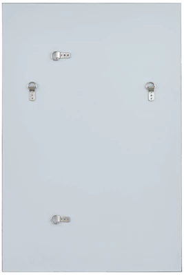 Possini Euro Design Relevei Rectangular Vanity Decorative Wall Mirror Modern Silver Wood Metal Frame 26" Wide Bathroom Bedroom Home 7 Possini Euro Design Relevei Rectangular Vanity Decorative Wall Mirror Modern Silver Wood Metal Frame 26" Wide Bathroom Bedroom Home - Image 7