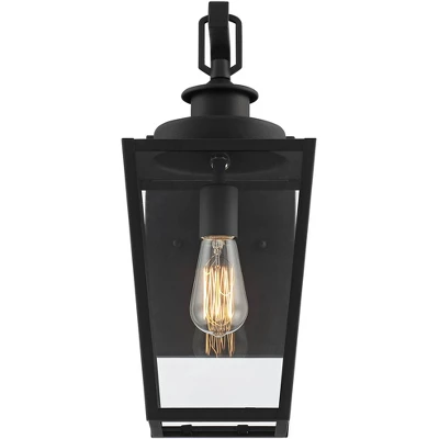 Possini Euro Design Ackerly Modern Outdoor Wall Light Fixture Textured Black 17 1/4" Clear Glass For Post Exterior Barn Deck House Porch Yard Patio 3 Possini Euro Design Ackerly Modern Outdoor Wall Light Fixture Textured Black 17 1/4" Clear Glass For Post Exterior Barn Deck House Porch Yard Patio - Image 3