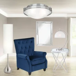 Possini Euro Design Mid Century Modern Floor Lamp 62" Tall Brushed Steel Droplet Cotton Cylinder Shade For Living Room Bedroom Office -Possini Euro Design Sales Store GUEST ce4f2d83 7df6 4f03 b35a 2bc1654651d8