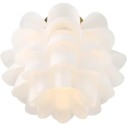Possini Euro Design Modern Ceiling Light Semi Flush Mount Fixture White Flower Gold Metal 15 3/4" Wide Living Room Bedroom Kitchen 10 Possini Euro Design Modern Ceiling Light Semi Flush Mount Fixture White Flower Gold Metal 15 3/4" Wide Living Room Bedroom Kitchen -Possini Euro Design Sales Store GUEST ce930fb8 a960 4b90 bf0d 81613c5bebb7