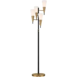 Possini Euro Design Quatro Mid Century Modern Tree Floor Lamp 71" Tall Black Gold Metal 4 Light Frosted Glass Cone Shade For Living Room Bedroom House 15 Possini Euro Design Quatro Mid Century Modern Tree Floor Lamp 71" Tall Black Gold Metal 4 Light Frosted Glass Cone Shade For Living Room Bedroom House -Possini Euro Design Sales Store GUEST cf13b0f8 cfb6 4df7 90c4 f481aedbc918