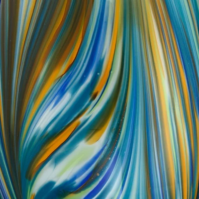 Possini Euro Design Pablo 27" Tall Modern Table Lamp Table Top Dimmer Blue Art Glass Single Living Room Bedroom Bedside Nightstand House White Shade 5 Possini Euro Design Pablo 27" Tall Modern Table Lamp Table Top Dimmer Blue Art Glass Single Living Room Bedroom Bedside Nightstand House White Shade - Image 5