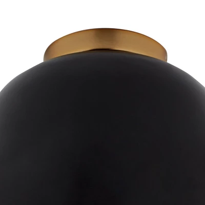 Possini Euro Design Merrick Modern Industrial Ceiling Light Flush Mount Fixture 9" Wide Black Gold For Bedroom Kitchen Living Room Hallway Bathroom 3 Possini Euro Design Merrick Modern Industrial Ceiling Light Flush Mount Fixture 9" Wide Black Gold For Bedroom Kitchen Living Room Hallway Bathroom - Image 3