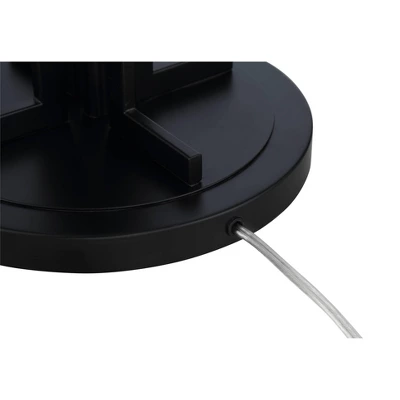 Possini Euro Design Madrid Modern Industrial Floor Lamp 64" Tall Matte Black Metal White Linen Hardback Drum Shade For Living Room Bedroom Office Home 5 Possini Euro Design Madrid Modern Industrial Floor Lamp 64" Tall Matte Black Metal White Linen Hardback Drum Shade For Living Room Bedroom Office Home - Image 5