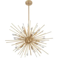 Possini Euro Design Janae Plated Gold Chandelier 29 1/2" Wide Modern Sputnik 12-Light Fixture For Dining Room House Foyer Kitchen Island Entryway -Possini Euro Design Sales Store GUEST d2ee25e0 8698 4b6a b1c0 66a5efef7c3f