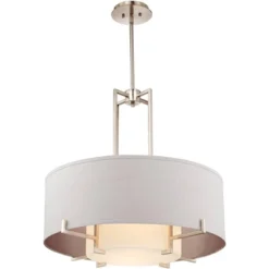 Possini Euro Design Concentric Brushed Nickel Pendant Chandelier 28" Wide Modern White Fabric Drum 4-Light For Dining Room House Foyer Kitchen Island 9 Possini Euro Design Concentric Brushed Nickel Pendant Chandelier 28" Wide Modern White Fabric Drum 4-Light For Dining Room House Foyer Kitchen Island -Possini Euro Design Sales Store GUEST d4c77281 50a1 44c9 8668 6236f1916b0c