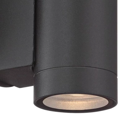 Possini Euro Design Modern Industrial Outdoor Wall Light Fixtures Set Of 2 Matte Black Metal Up Down 6 1/2" For Post Exterior Barn 1 Possini Euro Design Modern Industrial Outdoor Wall Light Fixtures Set Of 2 Matte Black Metal Up Down 6 1/2" For Post Exterior Barn