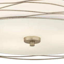 Possini Euro Design Modern Ceiling Light Flush Mount Fixture Antique Silver Leaf 18" Wide Wavy Spun White Drum For Bedroom Kitchen 9 Possini Euro Design Modern Ceiling Light Flush Mount Fixture Antique Silver Leaf 18" Wide Wavy Spun White Drum For Bedroom Kitchen -Possini Euro Design Sales Store GUEST d7df35ba b697 4c6b 91f0 86733a438644