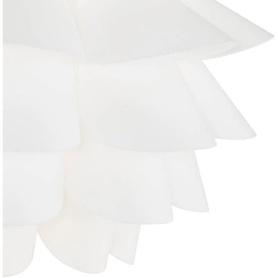 Possini Euro Design Modern Ceiling Light Semi Flush Mount Fixture 15 3/4" Wide White Flower For Bedroom Kitchen Living Room Hallway Bathroom House 2 Possini Euro Design Modern Ceiling Light Semi Flush Mount Fixture 15 3/4" Wide White Flower For Bedroom Kitchen Living Room Hallway Bathroom House - Image 2