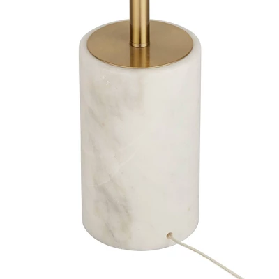 Possini Euro Design Luxe Italian Style Floor Lamp 64" Tall Gold Metal White Linen Drum Shade For Living Room Reading House Bedroom Office 5 Possini Euro Design Luxe Italian Style Floor Lamp 64" Tall Gold Metal White Linen Drum Shade For Living Room Reading House Bedroom Office - Image 5