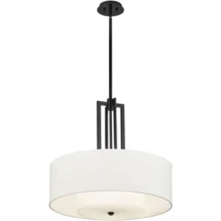 Possini Euro Design Sundry Semi Gloss Black Drum Pendant Chandelier 24" Wide Modern Double Shade 4-Light Fixture For Dining Room Foyer Kitchen Island 14 Possini Euro Design Sundry Semi Gloss Black Drum Pendant Chandelier 24" Wide Modern Double Shade 4-Light Fixture For Dining Room Foyer Kitchen Island -Possini Euro Design Sales Store GUEST da99c9fc c10a 4ef4 b3b2 ecf5266ef760