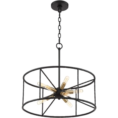 Possini Euro Design La Vista Black Chandelier 20 1/4" Wide Modern Sputnik 9-Light Fixture For Dining Room House Foyer Kitchen Island Entryway Bedroom 6 Possini Euro Design La Vista Black Chandelier 20 1/4" Wide Modern Sputnik 9-Light Fixture For Dining Room House Foyer Kitchen Island Entryway Bedroom - Image 6
