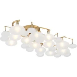 Possini Euro Design Lilypad Modern Ceiling Light Semi Flush Mount Fixture 30 1/4" Wide Warm Brass 12-Light Frosted Glass Shade For Bedroom Living Room 14 Possini Euro Design Lilypad Modern Ceiling Light Semi Flush Mount Fixture 30 1/4" Wide Warm Brass 12-Light Frosted Glass Shade For Bedroom Living Room -Possini Euro Design Sales Store GUEST dec42141 80e6 4416 977e 08a265036989