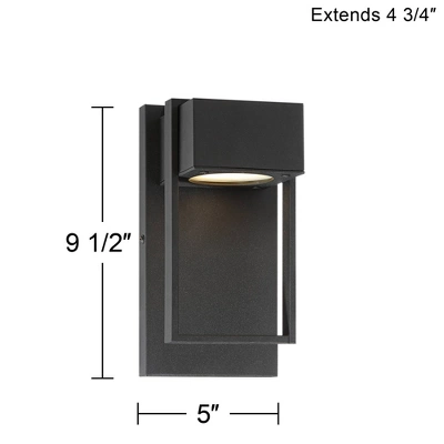 Possini Euro Design Pavel Modern Outdoor Wall Light Fixture Textured Black LED 9 1/2" For Post Exterior Barn Deck House Porch Yard Posts Patio Home 6 Possini Euro Design Pavel Modern Outdoor Wall Light Fixture Textured Black LED 9 1/2" For Post Exterior Barn Deck House Porch Yard Posts Patio Home - Image 6