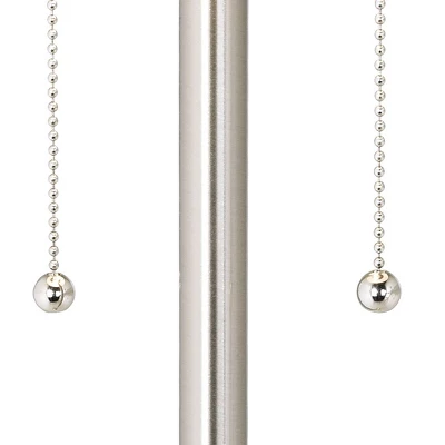 Possini Euro Design Simplicity Modern Floor Lamp 59" Tall Brushed Nickel Silver Off White Tapered Drum Shade For Living Room Bedroom Office House Home 3 Possini Euro Design Simplicity Modern Floor Lamp 59" Tall Brushed Nickel Silver Off White Tapered Drum Shade For Living Room Bedroom Office House Home - Image 3