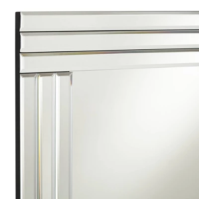 Possini Euro Design Sofija Rectangular Vanity Wall Mirror Modern Mirrored Glass Layered Frame 23 1/2" Wide For Bathroom Bedroom Living Room Entryway 2 Possini Euro Design Sofija Rectangular Vanity Wall Mirror Modern Mirrored Glass Layered Frame 23 1/2" Wide For Bathroom Bedroom Living Room Entryway - Image 2