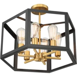 Possini Euro Design Beni Industrial Modern Farmhouse Ceiling Light Semi Flush Mount Fixture 20" Wide Antique Bronze Gold 6-Light For Bedroom Kitchen 13 Possini Euro Design Beni Industrial Modern Farmhouse Ceiling Light Semi Flush Mount Fixture 20" Wide Antique Bronze Gold 6-Light For Bedroom Kitchen -Possini Euro Design Sales Store GUEST e5447abe 632d 4b6f ac23 c5514ff02e81