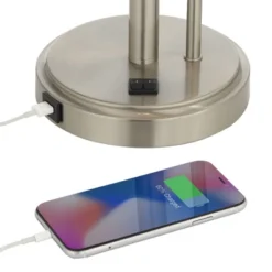 Possini Euro Design Traverse Modern Table Lamps Set Of 2 29 1/2" Tall Brushed Nickel With USB Charging Port LED Gooseneck White Drum Shade For Desk 9 Possini Euro Design Traverse Modern Table Lamps Set Of 2 29 1/2" Tall Brushed Nickel With USB Charging Port LED Gooseneck White Drum Shade For Desk -Possini Euro Design Sales Store GUEST e5e98734 7ed3 4d2c 89e5 e165f0c556bf