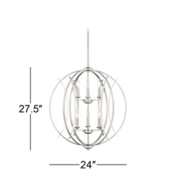 Possini Euro Design Spherical Brushed Nickel Large Chandelier 24" Wide Modern 6-Light Fixture For Dining Room House Foyer Kitchen Island Entryway Home 12 Possini Euro Design Spherical Brushed Nickel Large Chandelier 24" Wide Modern 6-Light Fixture For Dining Room House Foyer Kitchen Island Entryway Home -Possini Euro Design Sales Store GUEST e62c04c4 c29c 4795 9fb8 3a7406cfd339