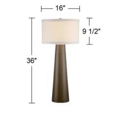 Possini Euro Design Karen Modern Table Lamp 36" Tall Dark Gold Glass Off White Fabric Drum Shade For Bedroom Living Room Bedside Nightstand Office 12 Possini Euro Design Karen Modern Table Lamp 36" Tall Dark Gold Glass Off White Fabric Drum Shade For Bedroom Living Room Bedside Nightstand Office -Possini Euro Design Sales Store GUEST e7acb0b2 0465 43d3 92dd dde0cd48fc8d