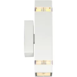 Possini Euro Design Modern Outdoor Wall Light Fixture White 2-Light Up Down 10 1/2" Clear Glass Inserts For Exterior Barn Deck House Porch Yard Patio 10 Possini Euro Design Modern Outdoor Wall Light Fixture White 2-Light Up Down 10 1/2" Clear Glass Inserts For Exterior Barn Deck House Porch Yard Patio -Possini Euro Design Sales Store GUEST e7cc3024 a522 455c bfde cfb30d448b0a