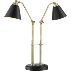 Possini Euro Design Sentry Modern Mid Century Desk Lamp 23" High Black Brass With USB Charging Port LED Adjustable Cone Shade For Bedroom Living Room 13 Possini Euro Design Sentry Modern Mid Century Desk Lamp 23" High Black Brass With USB Charging Port LED Adjustable Cone Shade For Bedroom Living Room -Possini Euro Design Sales Store GUEST e91d5c36 9c3b 4fda 8e73 e5a8e478b0f2