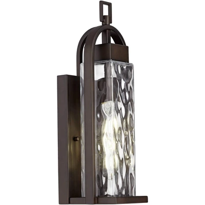 Possini Euro Design Winona Modern Outdoor Wall Light Fixture Bronze 16 1/4" Water Glass For Post Exterior Barn Deck House Porch Yard Posts Patio Home 5 Possini Euro Design Winona Modern Outdoor Wall Light Fixture Bronze 16 1/4" Water Glass For Post Exterior Barn Deck House Porch Yard Posts Patio Home - Image 5