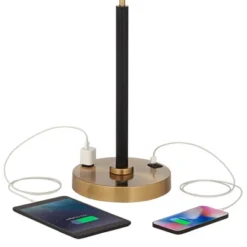 Possini Euro Design Carlyle Modern Mid Century Desk Lamp 30 1/2" Tall Gold With USB And AC Power Outlet In Base Double Drum Shades For Living Room 10 Possini Euro Design Carlyle Modern Mid Century Desk Lamp 30 1/2" Tall Gold With USB And AC Power Outlet In Base Double Drum Shades For Living Room -Possini Euro Design Sales Store GUEST e9a786dd 1b21 43a4 bd87 0148cad99c9f