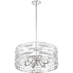 Possini Euro Design Smart Polished Nickel Chandelier 20" Wide Modern Drum Clear Crystal 6-Light Fixture For Dining Room House Foyer Kitchen Island 11 Possini Euro Design Smart Polished Nickel Chandelier 20" Wide Modern Drum Clear Crystal 6-Light Fixture For Dining Room House Foyer Kitchen Island -Possini Euro Design Sales Store GUEST eea2daa1 4b4d 429b a960 e11c0fbab734
