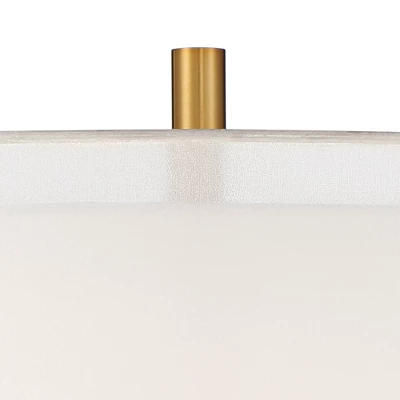 Possini Euro Design Roxie Modern Floor Lamp With Riser 65 1/2" Tall Brass Black Metal Sheer Linen Double Drum Shade For Living Room Bedroom Office 1 Possini Euro Design Roxie Modern Floor Lamp With Riser 65 1/2" Tall Brass Black Metal Sheer Linen Double Drum Shade For Living Room Bedroom Office