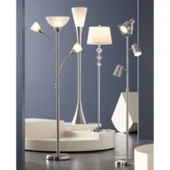 Possini Euro Design Alexei Modern Torchiere Floor Lamp With Side Lights 72" Tall Brushed Nickel White Crackle Glass For Living Room Reading Bedroom 14 Possini Euro Design Alexei Modern Torchiere Floor Lamp With Side Lights 72" Tall Brushed Nickel White Crackle Glass For Living Room Reading Bedroom -Possini Euro Design Sales Store GUEST f45336dd 1c66 4491 ac18 ae886a91ebc2