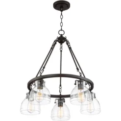 Possini Euro Design Bellis Bronze Wagon Wheel Pendant Chandelier 25" Wide Modern Clear Glass 5-Light Fixture For Dining Room House Kitchen Island Home 13 Possini Euro Design Bellis Bronze Wagon Wheel Pendant Chandelier 25" Wide Modern Clear Glass 5-Light Fixture For Dining Room House Kitchen Island Home -Possini Euro Design Sales Store GUEST f57f1f0b 5fd6 4d76 8765 b8e25ce9ca30