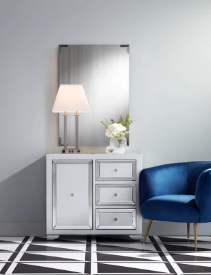 Possini Euro Design Amity Modern Table Lamp 26" High Brushed Nickel With USB And AC Power Outlet In Base White Linen Shade For Bedroom Bedside Desk 7 Possini Euro Design Amity Modern Table Lamp 26" High Brushed Nickel With USB And AC Power Outlet In Base White Linen Shade For Bedroom Bedside Desk - Image 7