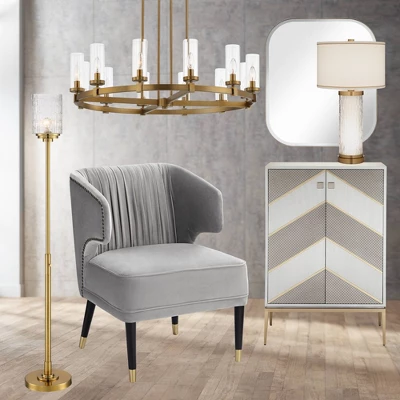 Possini Euro Design Bailey Rounded Corner Rectangular Vanity Wall Mirror Modern Beveled Brushed Gold Frame 27" Wide For Bathroom Bedroom Home Office 8 Possini Euro Design Bailey Rounded Corner Rectangular Vanity Wall Mirror Modern Beveled Brushed Gold Frame 27" Wide For Bathroom Bedroom Home Office - Image 8