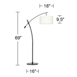 Possini Euro Design Raymond Modern Arc Floor Lamp 69" Tall Bronze Adjustable Boom Arm Off White Linen Drum Shade For Living Room Reading Bedroom Home 13 Possini Euro Design Raymond Modern Arc Floor Lamp 69" Tall Bronze Adjustable Boom Arm Off White Linen Drum Shade For Living Room Reading Bedroom Home -Possini Euro Design Sales Store GUEST f8d1ddfd 9e9d 42b6 8af3 0dc6b47bd538